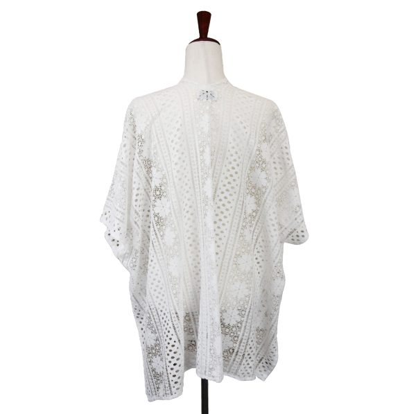 Vertical Striped Cover Up - White - Image 2