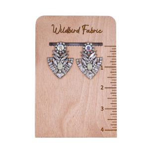 White Geo Aztec Studs