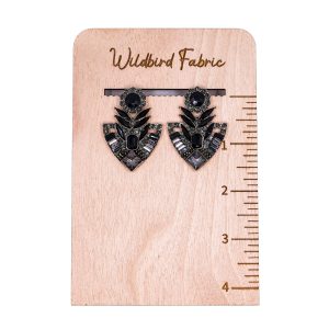 Black Geo Aztec Studs