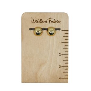 Gold Button Studs