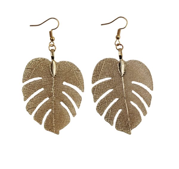 Gold Palm Leaf Earring