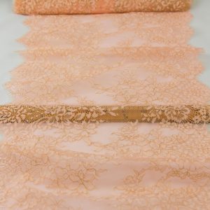 Shiny Dark Light Peach Lace